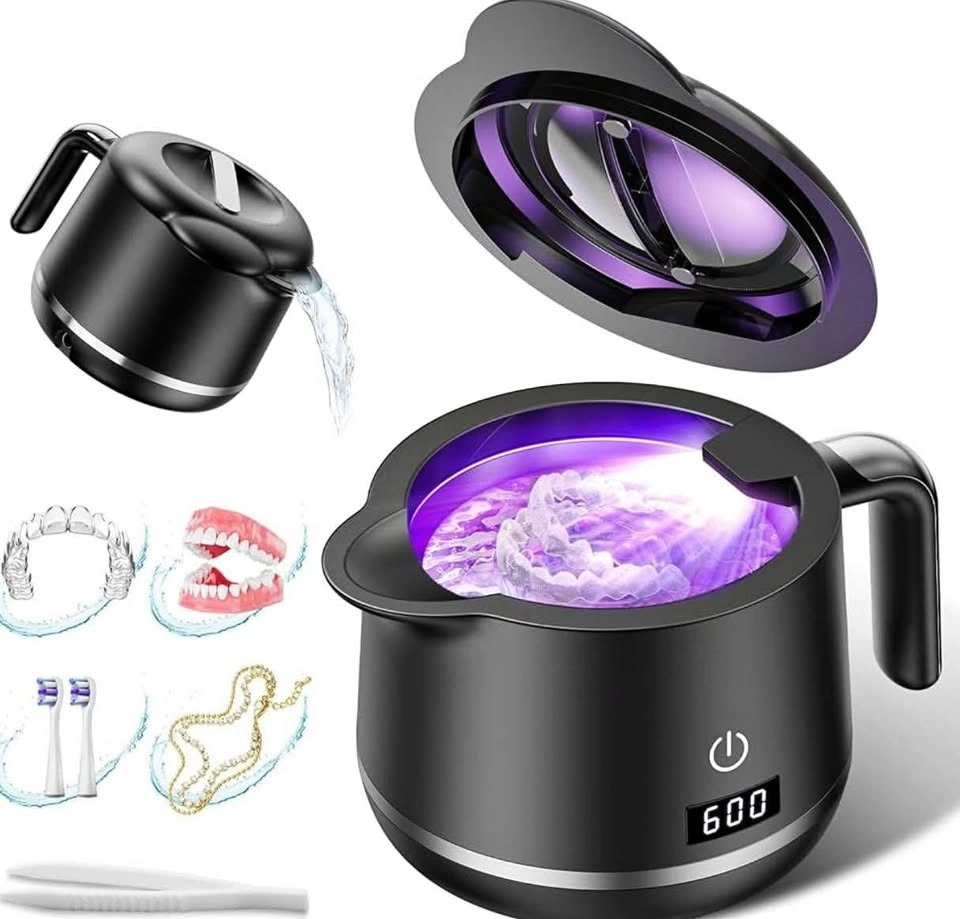 Ultrasonic Retainer Cleaner - 45kHz 200ML Mouth Guard Cleaner