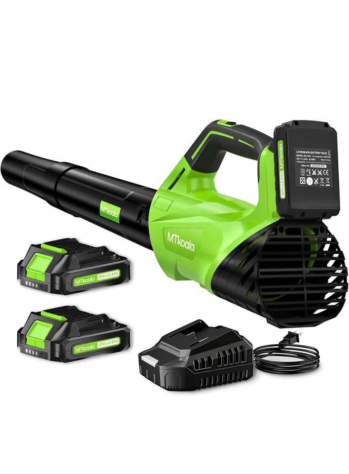 MTKoala 20V Cordless Leaf Blower with 2 Batteries