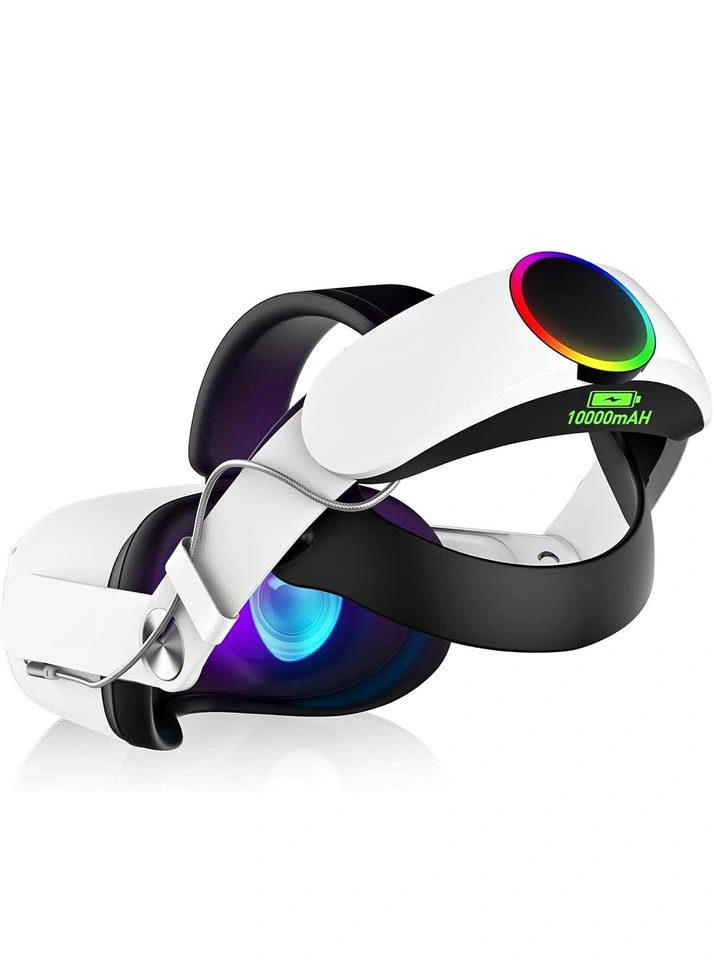 RGB Head Strap for Meta Quest 2 with 10000mAh Battery