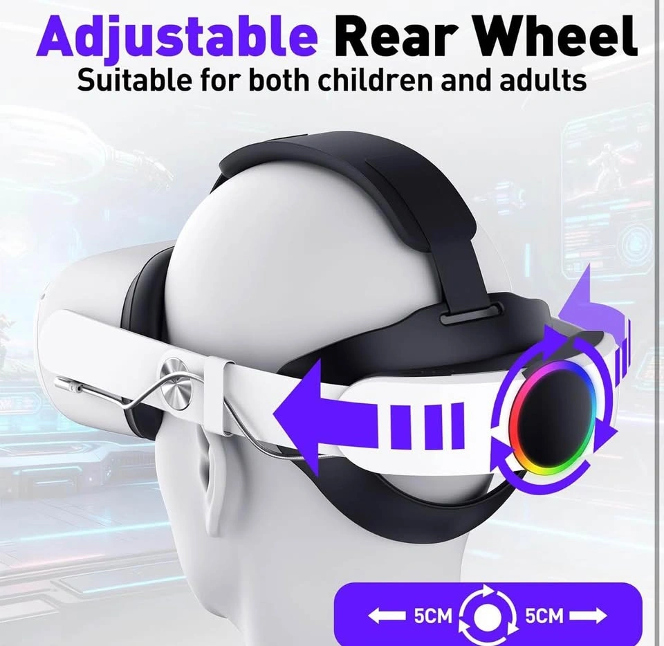 RGB Head Strap for Meta Quest 2 with 10000mAh Battery - photo 3
