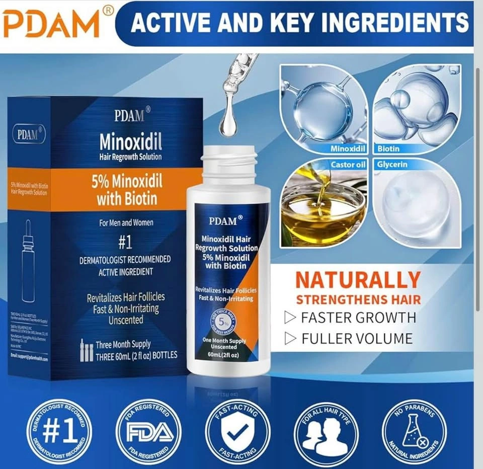 Minoxidil 5% Hair Growth Serum for Men and Women - photo 3
