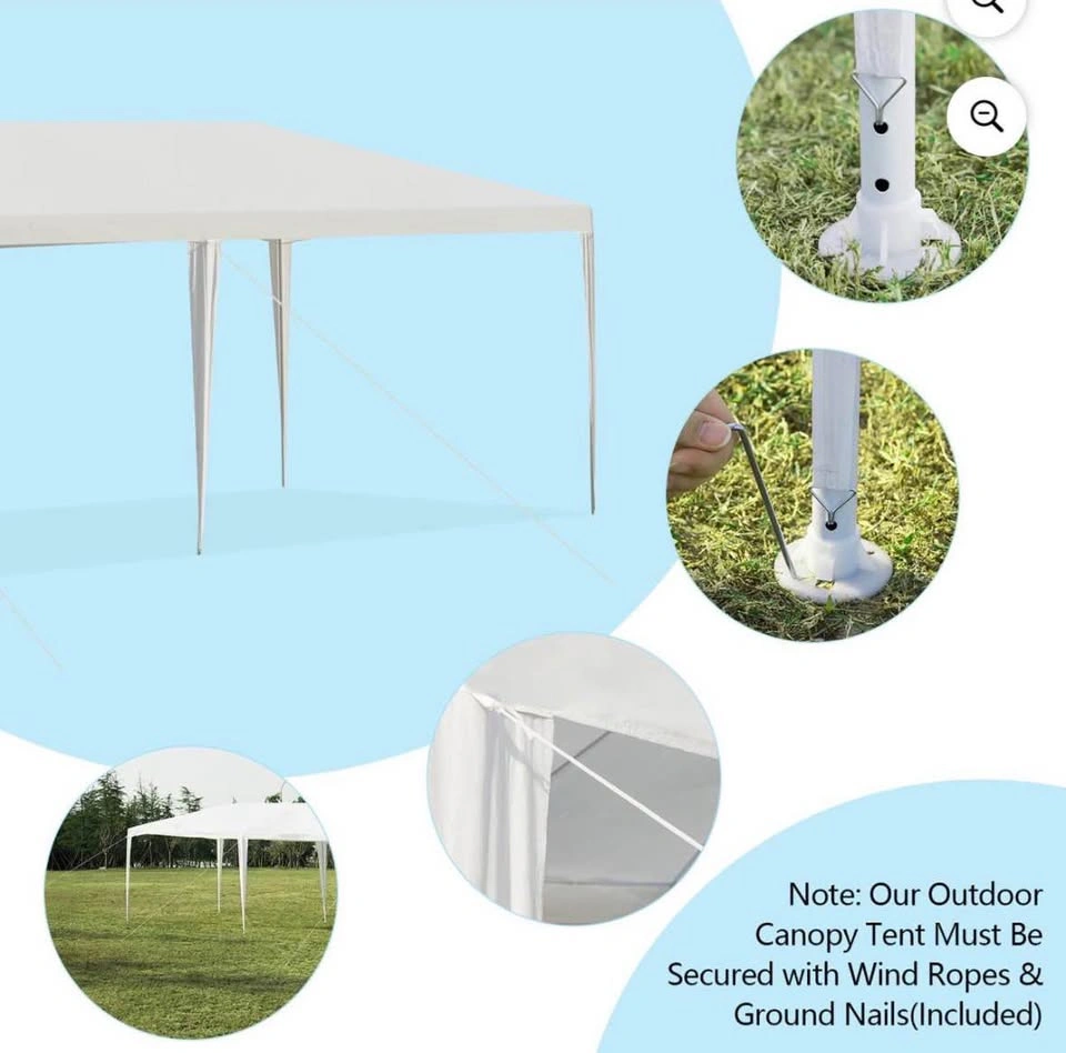 Costway 10'x20' Canopy Tent Heavy Duty Wedding Party Tent - photo 4
