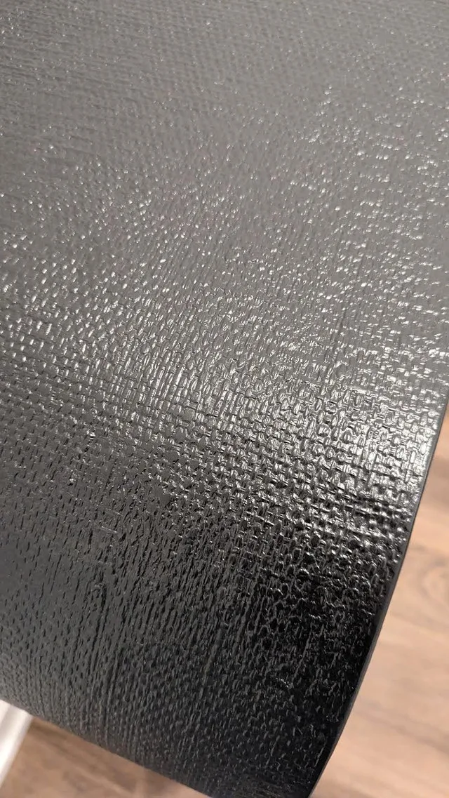 NEW CB2 Crescent 36" Black Resin Console Table image indicator(7)