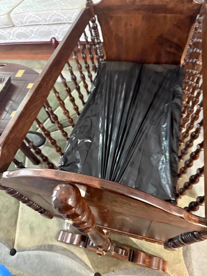 Ethan Allen Wooden Rocking Baby Cradle
