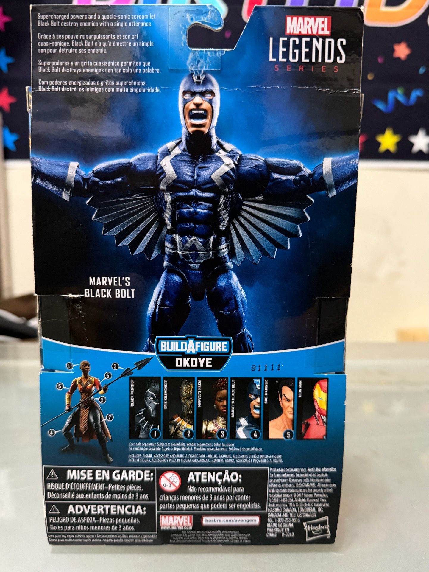Hasbro Marvel Legends Black Bolt Action Figure – Complete in Box - photo 2