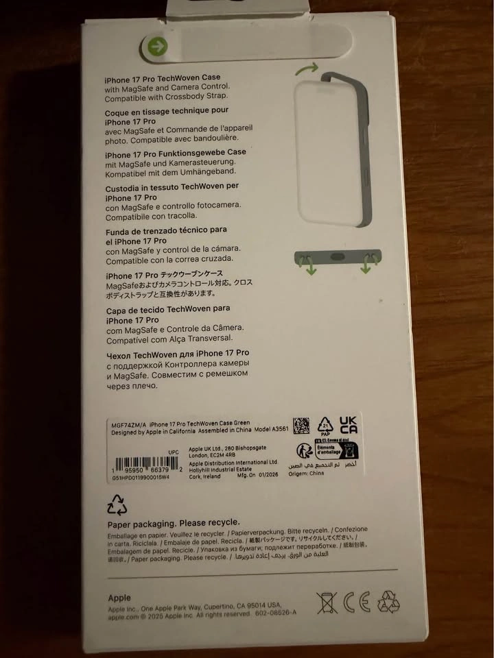 Apple Techwoven case for iPhone 17 pro, green - photo 2