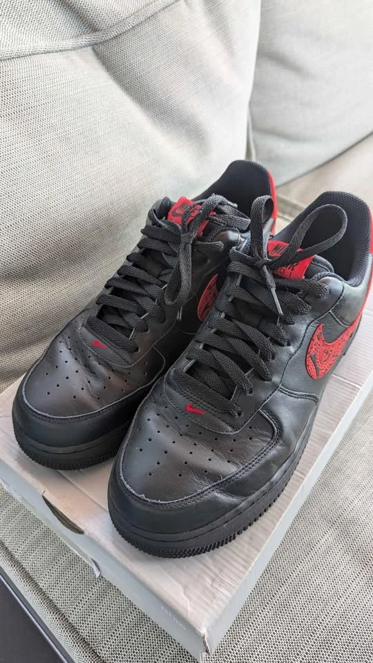 Air Force 1 07 - Russian Floral (black and red) - photo 3