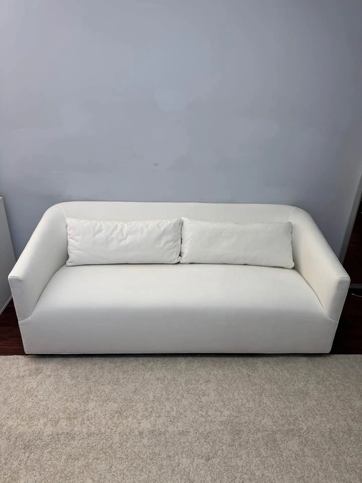 Restoration Hardware 1950s Italian Shelter Arm Sofa – White Upho - photo 2