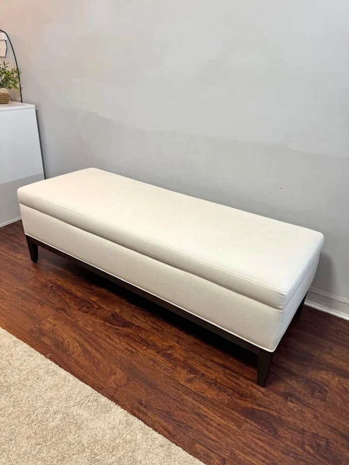 RH Restoration Hardware Upholstered Storage Bench