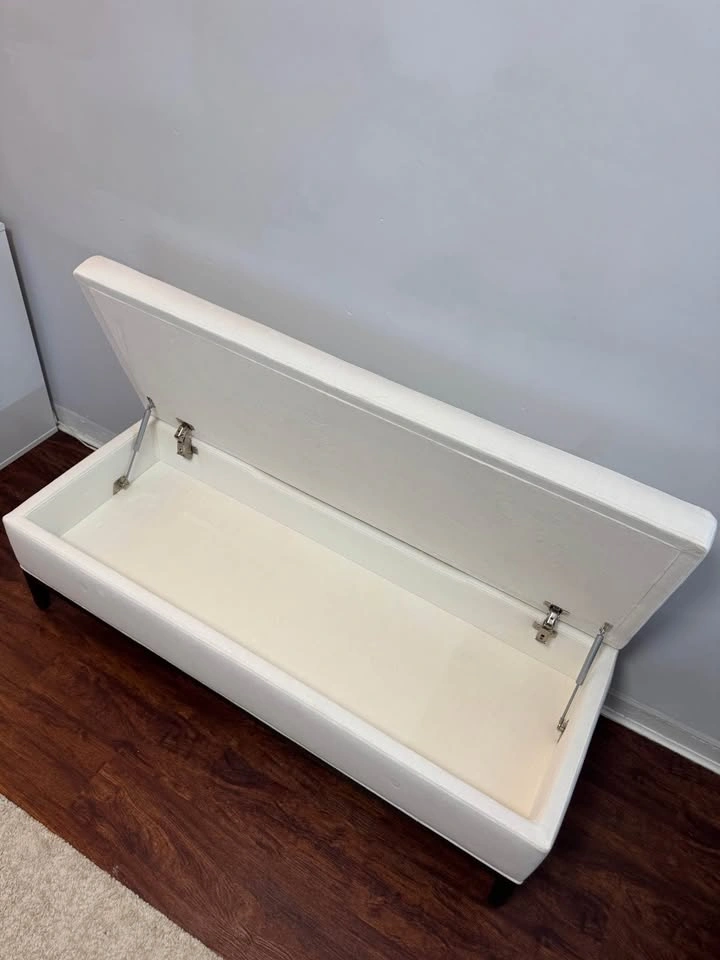 RH Restoration Hardware Upholstered Storage Bench - photo 4