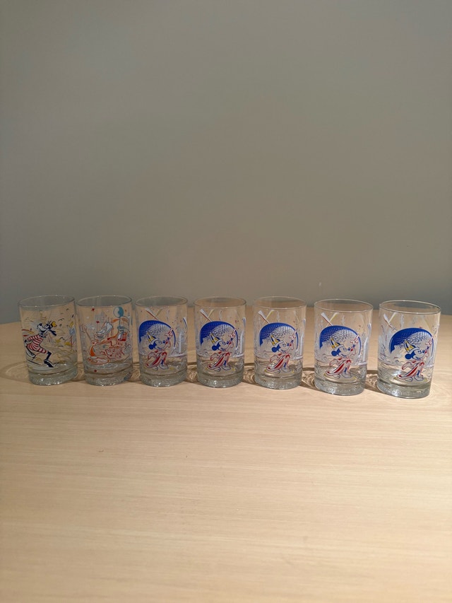 Disney Remember the Magic 25th Anniversary Glass Set of 7