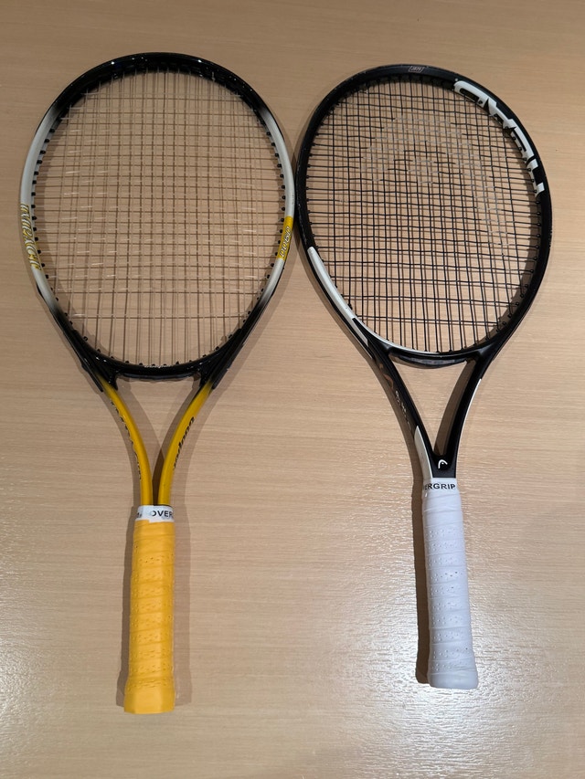 Head Speed JR 25 and Dunlop Cooper Impact DD60 Tennis Racquets