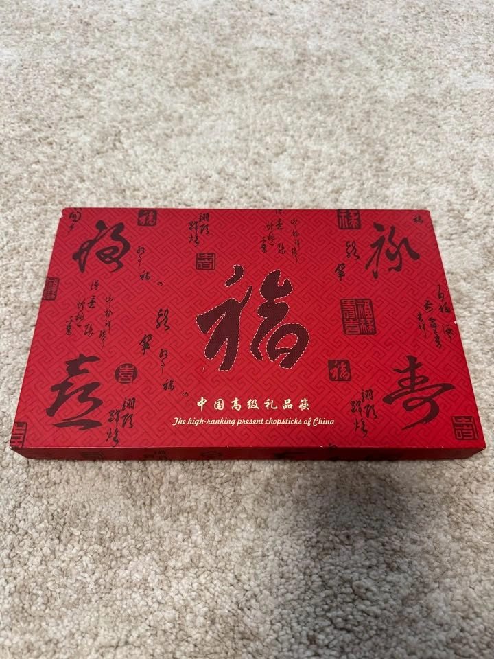 Fancy Chinese Chopsticks Set 5 Pairs & Duck Rests - photo 2