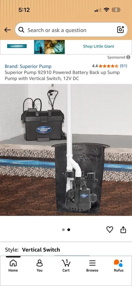 Superior Pump 92910 Powered Battery Back up Sump Pump - photo 3