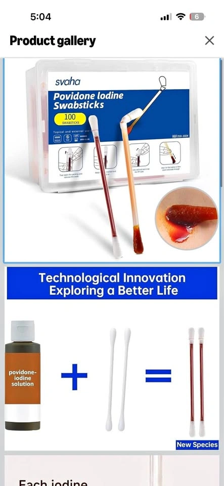 Svaha Povidone Iodine Swabsticks