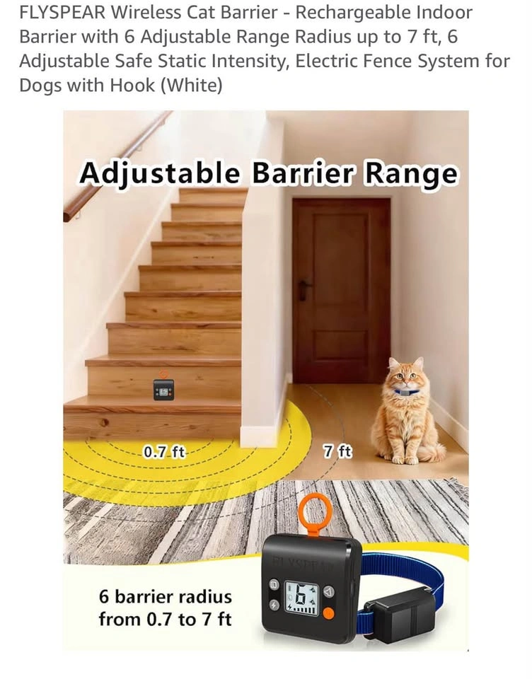 FLYSPEAR Wireless Cat Barrier - Rechargeable Indoor Barrier - photo 4