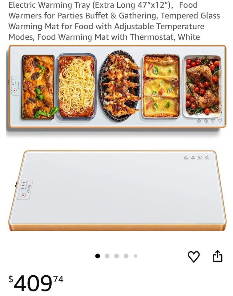 Electric Warming Tray Extra Long 47x12 Food Warmer - photo 2