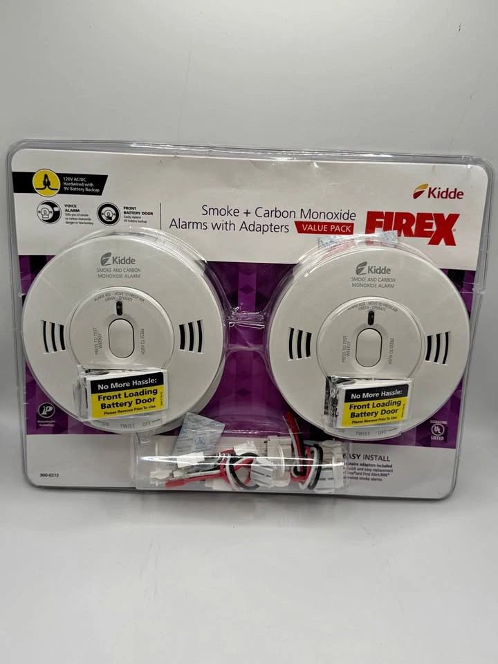 Kidde Firex Smoke & Carbon Monoxide Detector 2-Pack Hardwired