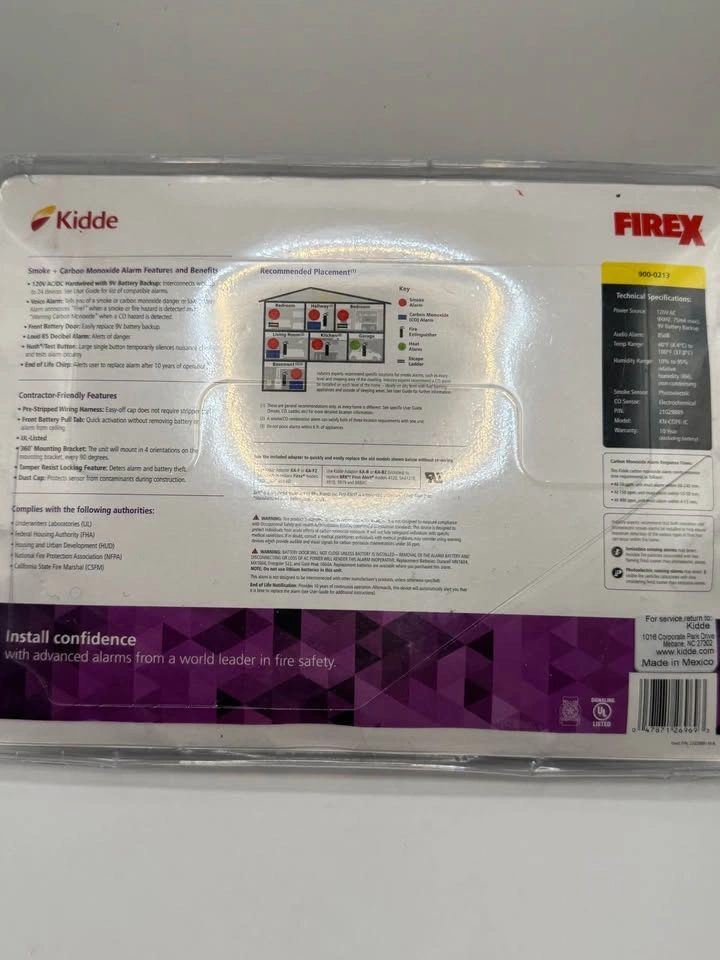 Kidde Firex Smoke & Carbon Monoxide Detector 2-Pack Hardwired - photo 2