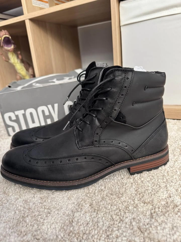 Stacy Adams Men’s Black Leather Boots – Classic Dress Boots - photo 4