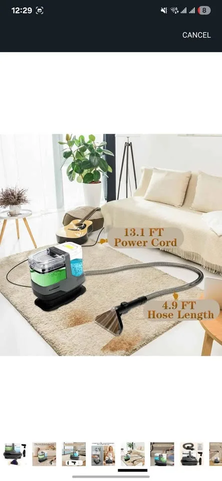 Carpet Cleaner, Powerful suction, Water cleaning... image indicator(2)