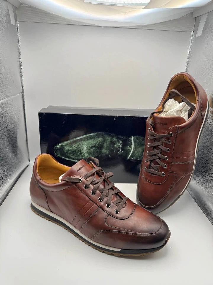 Magnanni Ibiza Leather Sneakers Size 15