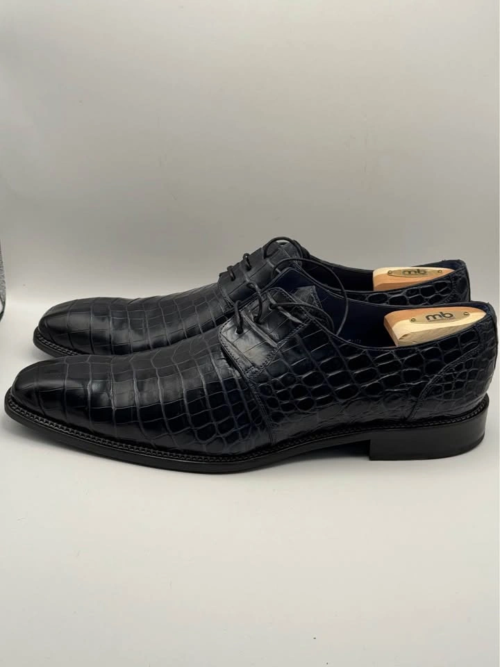 Mezlan Platinum Alligator Dress Shoes 14M - photo 3