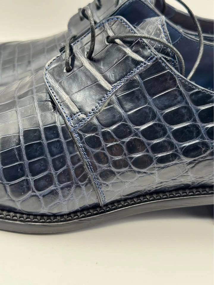 Mezlan Platinum Alligator Dress Shoes 14M - photo 4