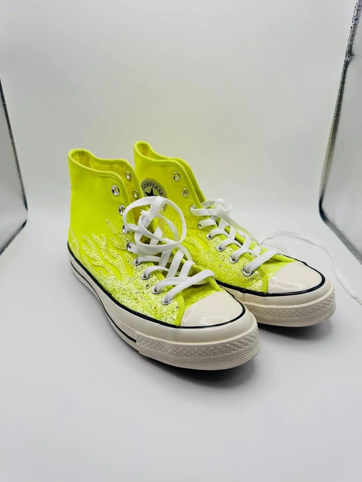 Converse Chuck 70 High Archival Glitter Flame - Lemon Venom