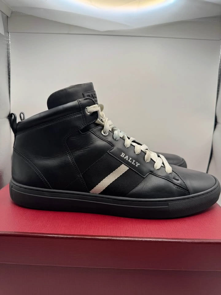 Bally luxury leather high top sneakers Size US 13.5 / EU 46.5 - photo 5