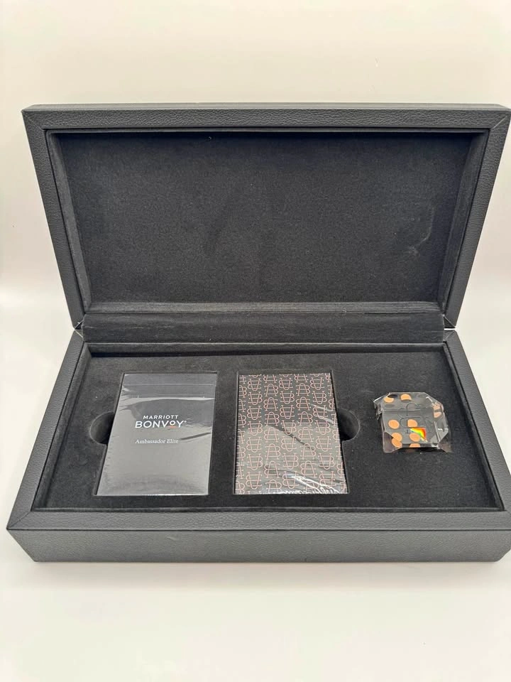 MGM/Marriott Ambassador Elite Leather Card Box, Two Decks & Larg