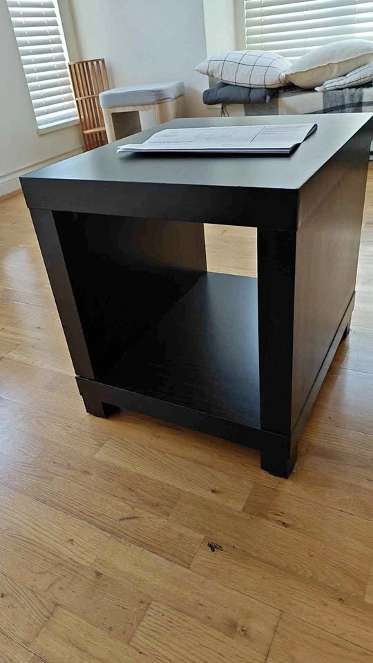 Black side table