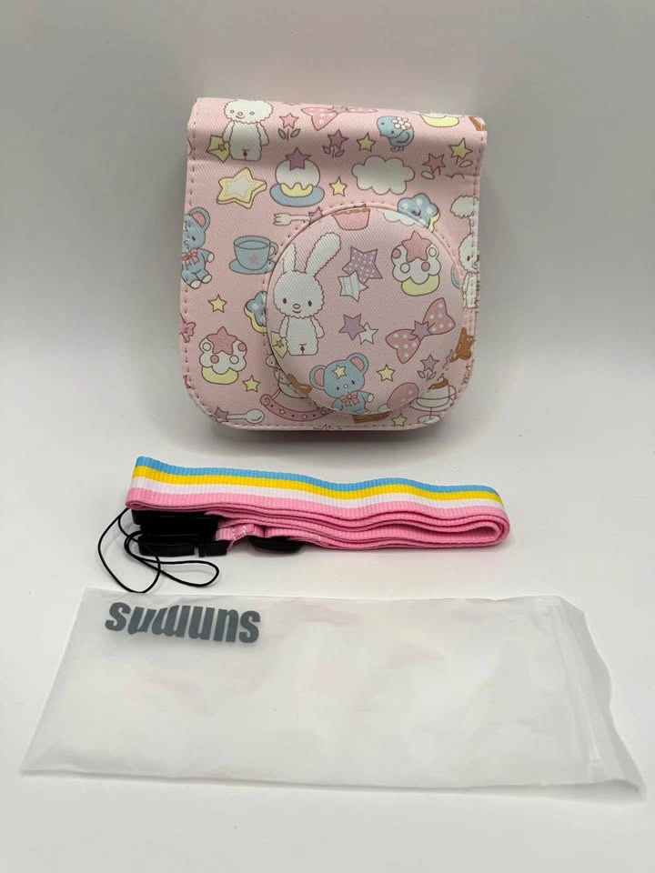 Cute Pink Camera Case + Strap for Instax Mini