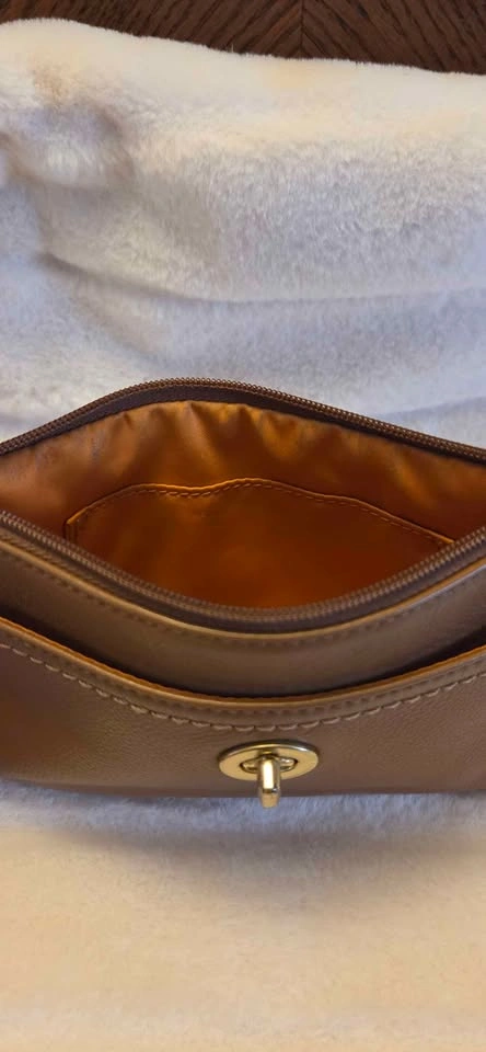 Coach Brown Pebbled Leather Wristlet - photo 2