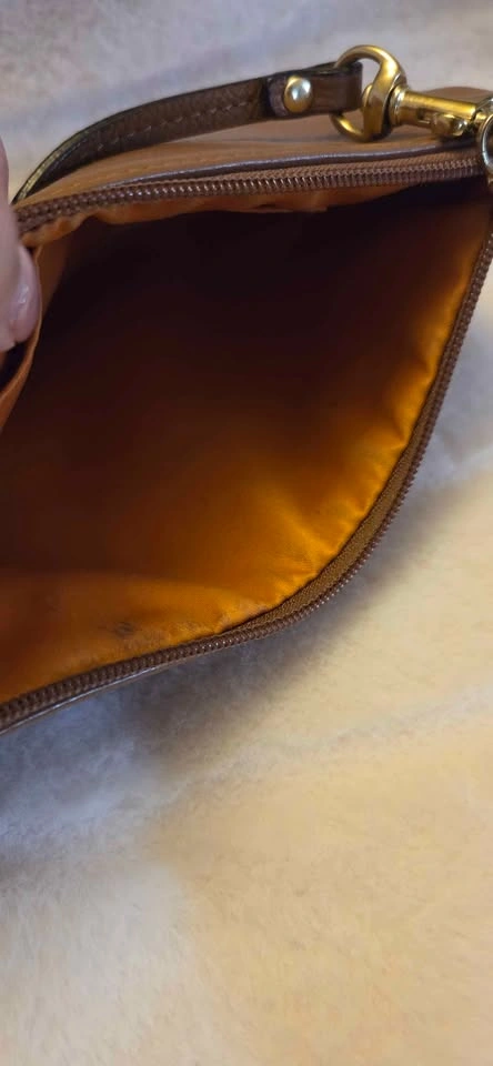 Coach Brown Pebbled Leather Wristlet - photo 3