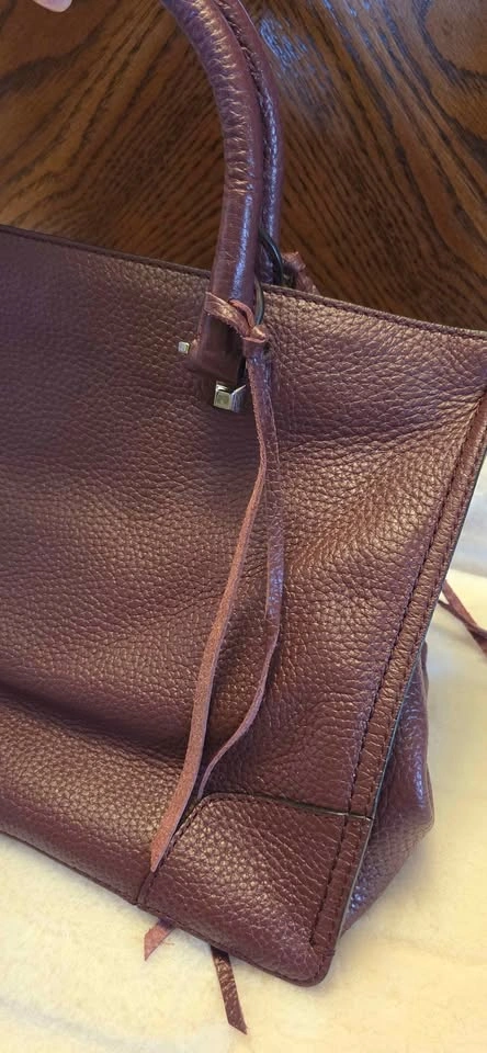 Rebecca Minkoff Burgundy Pebbled Leather Handbag - photo 3