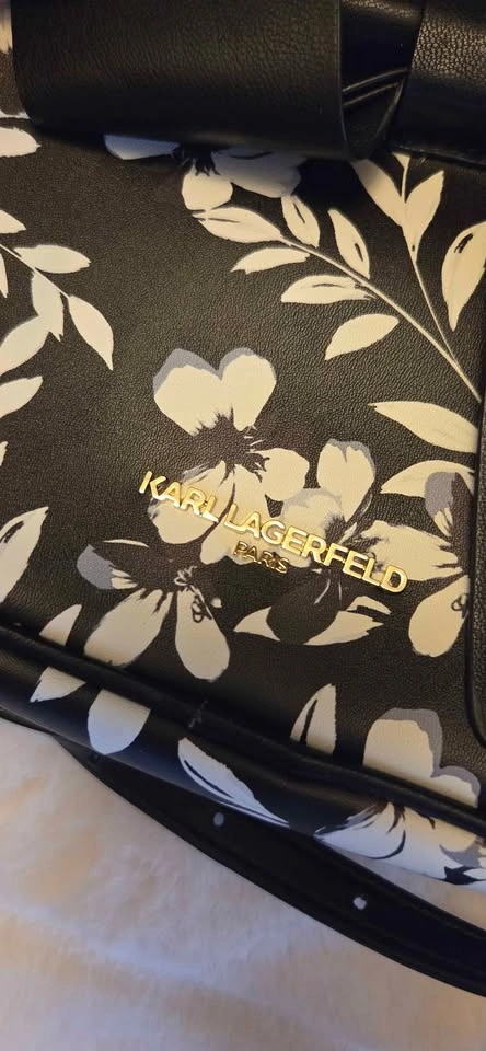 Karl Lagerfeld Paris floral print bow detail crossbody bag - photo 3