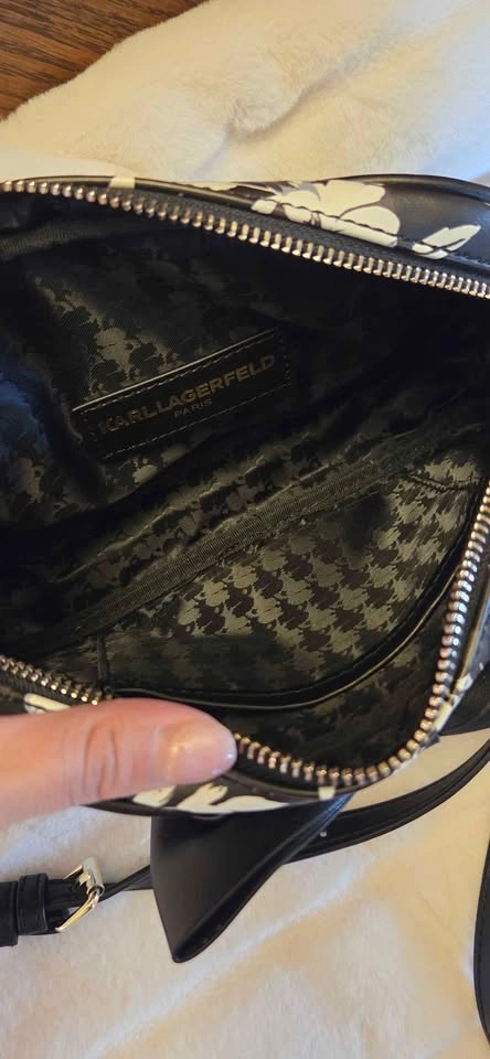 Karl Lagerfeld Paris floral print bow detail crossbody bag - photo 5