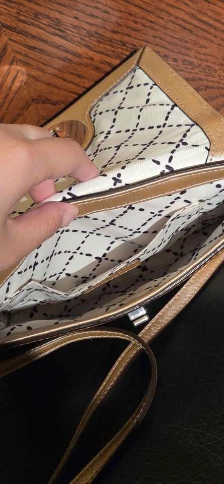 Kate Spade Gold Metallic Saffiano Crossbody Bag - photo 4
