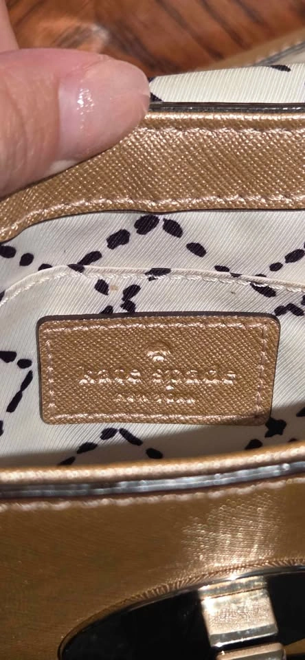 Kate Spade Gold Metallic Saffiano Crossbody Bag - photo 5