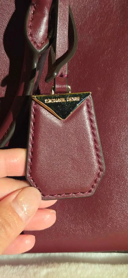 Michael Kors Burgundy Satchel Handbag with Crossbody Strap - photo 2
