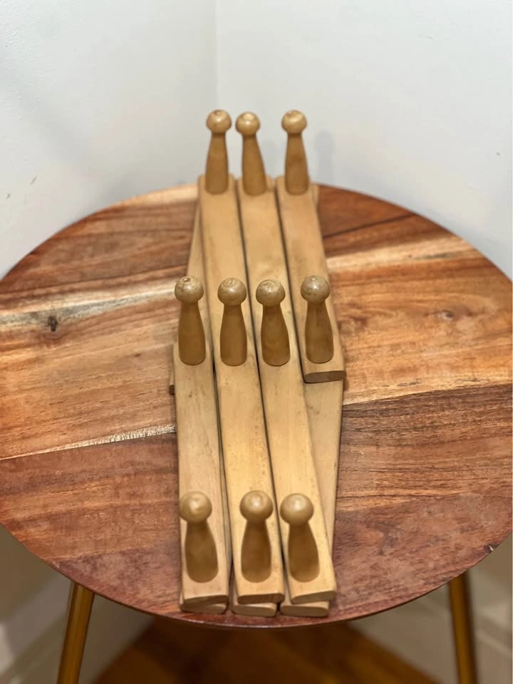 Vintage Wooden Accordion Peg Rack – Expandable Wall Hanger - photo 3