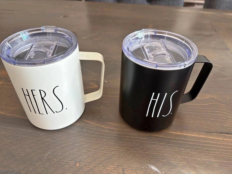 Rae Dunn inspired his & hers insulated mugs