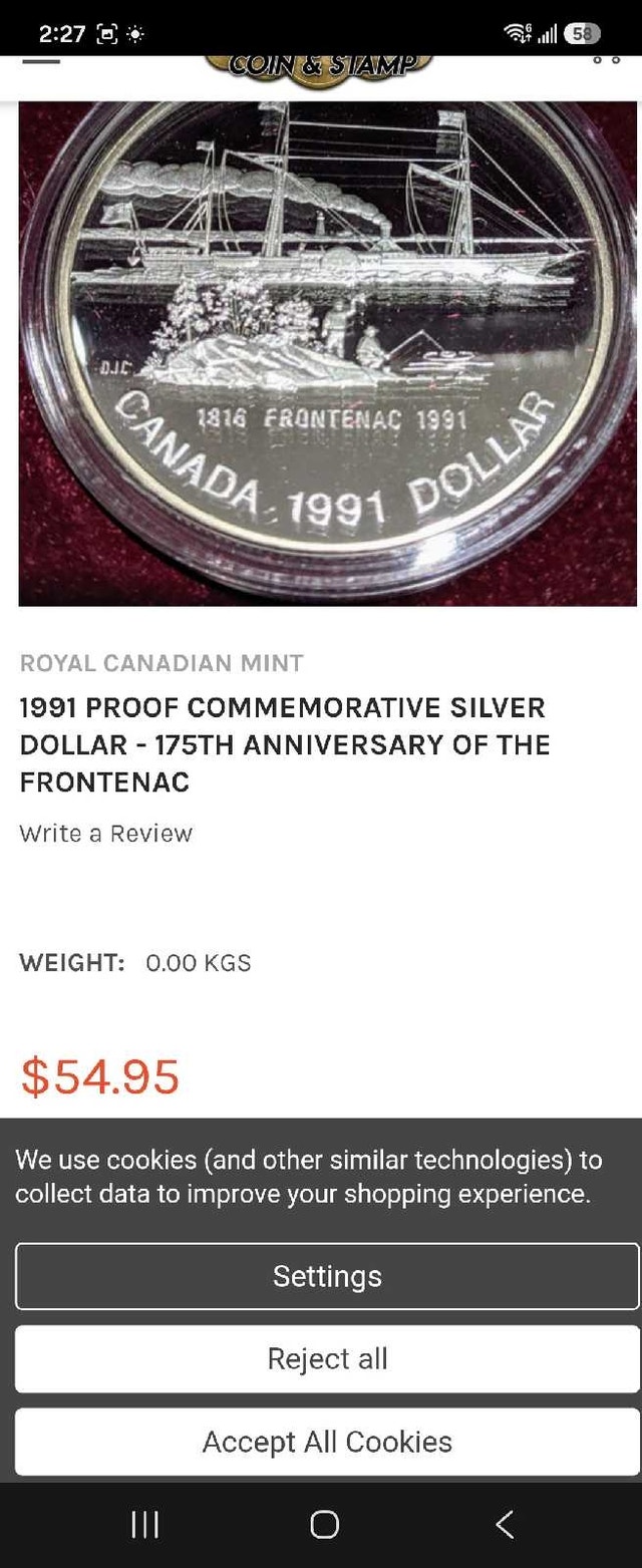 Royal Canadian Mint 1991 Silver Dollar - photo 2