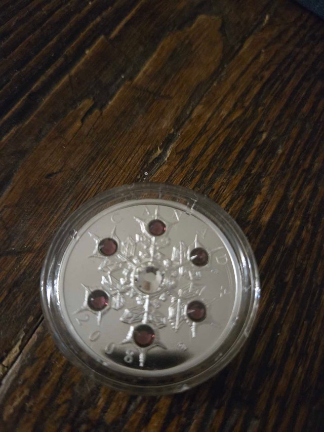 Royal Canadian Mint 2008 $20 Fine Silver Crystal Snowflake Coin - photo 3