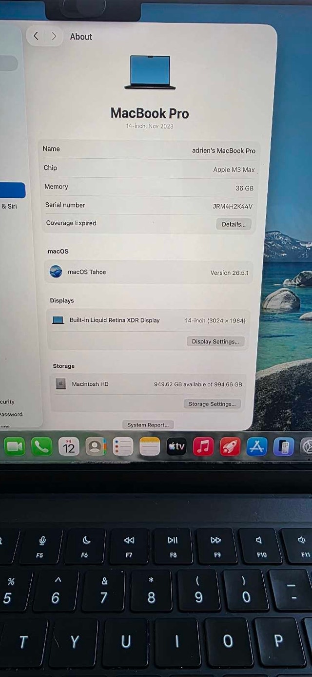 Apple MacBook Pro 14" (Late 2023) - M3 Max, 36GB RAM, 1TB SSD - photo 5