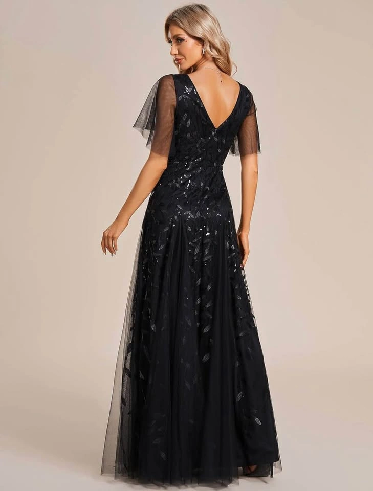 Ever-Pretty Black Sequin Evening Gown – Size 8 - photo 2
