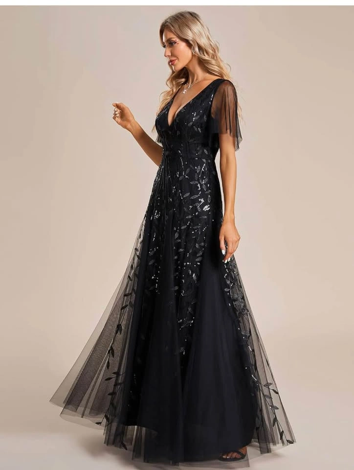 Ever-Pretty Black Sequin Evening Gown – Size 8 - photo 3