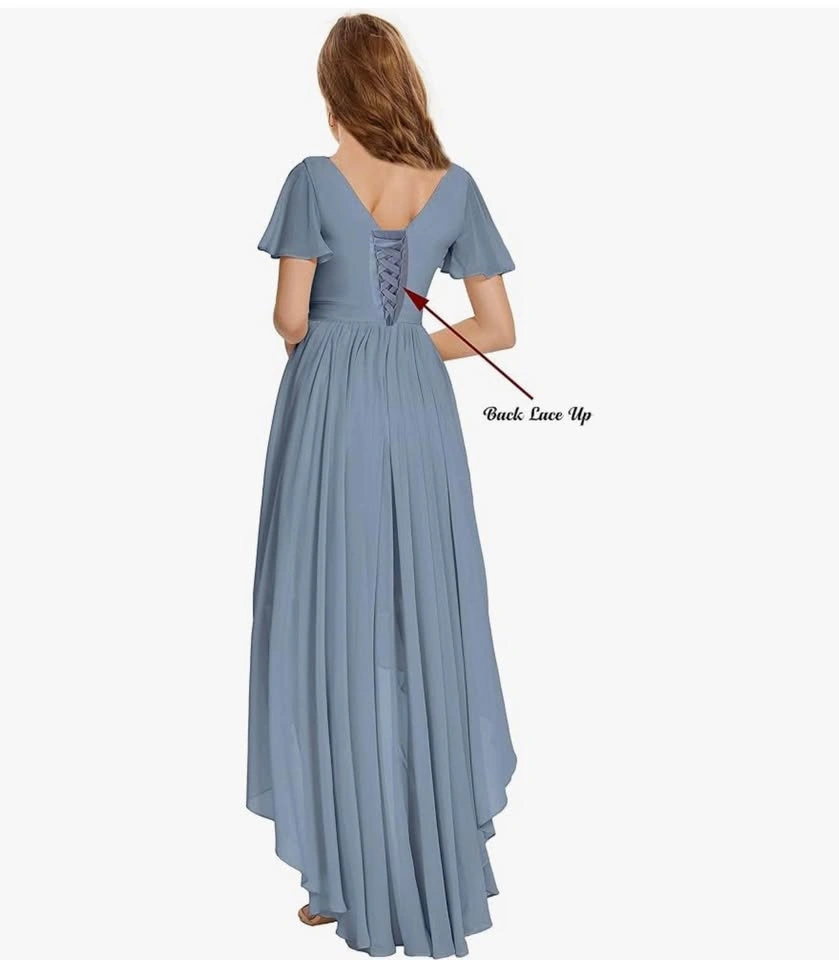 Chiffon High-Low Bridesmaid Dress – Size 8 (Brand New with Tags) - photo 2