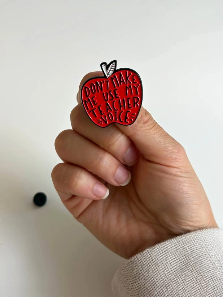 Year end teacher thank you gift apple pin